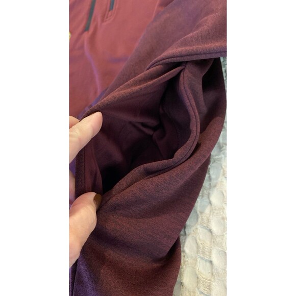 Callaway Mens PulloverJacket Sz Medium 1/4 Zip Maroon Burgundy Golf Long Sleeve - Picture 3 of 11